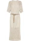 Brunello Cucinelli Beige Dazzling Dress