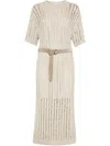 Brunello Cucinelli Beige Dazzling Dress