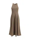 Brunello Cucinelli A-line Dress Dresses In Brown