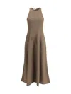 Brunello Cucinelli A-line Dress Dresses In Brown