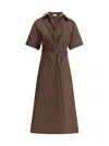 Brunello Cucinelli Short Sleeve Dress In Brown
