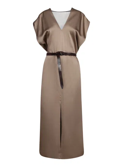 Brunello Cucinelli Dresses In Brown
