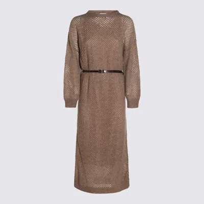 Brunello Cucinelli Dresses Brown In Multi