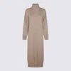 Brunello Cucinelli Midi Dress In Brown