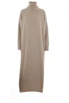 Brunello Cucinelli Midi Dress In Brown