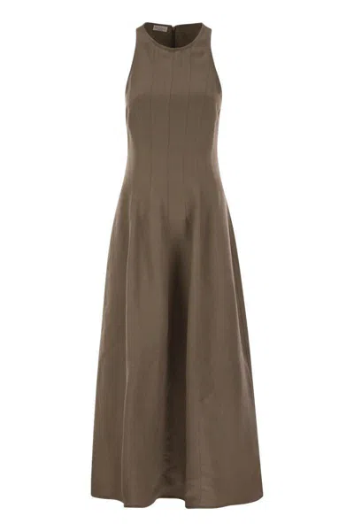 Brunello Cucinelli Dresses In Fossil