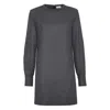 Brunello Cucinelli Wool And Cashmere Minidress In Gray