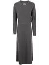 Brunello Cucinelli Cashmere Long Dress In Grey