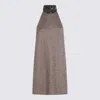 Brunello Cucinelli Knee Length Dress Herringbone Pattern In Multi