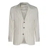 Brunello Cucinelli Tailored Suit With Notch Lapel And Back Vent In White
