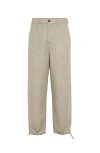 Brunello Cucinelli Linen Pants In Khaki