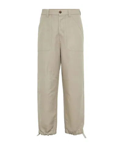 BRUNELLO CUCINELLI BRUNELLO CUCINELLI DRAWSTRING RELAXED FIT TROUSERS