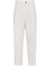 Brunello Cucinelli Drill Trousers In White