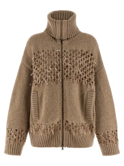 BRUNELLO CUCINELLI BRUNELLO CUCINELLI DROP SEQUIN CARDIGAN