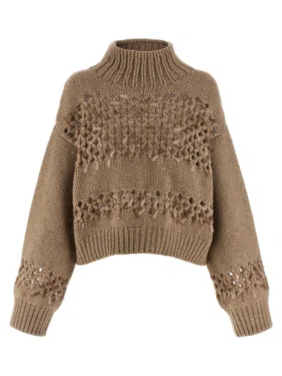 BRUNELLO CUCINELLI BRUNELLO CUCINELLI DROP SEQUIN SWEATER