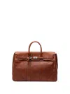 Brunello Cucinelli Copper-coloured Weekender Country Bag In Brown