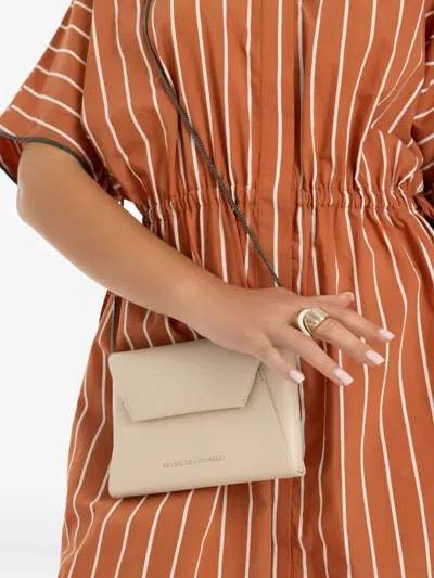 Brunello Cucinelli Duo Clutch Bag In Neutral
