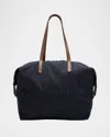 Brunello Cucinelli Duo Denim Traveler Shoulder Bag In Denim