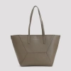 Brunello Cucinelli Mud Brown Grained Leather Duo Medium Bag