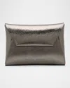 Brunello Cucinelli Duo Metallic Leather Pouchette Crossbody Bag