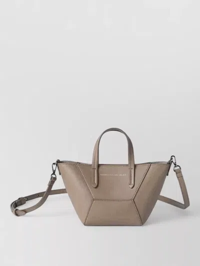 Brunello Cucinelli Duo Mini Bag Double Handle Jewel Detail