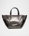 Brunello Cucinelli Duo Mini Metallic Leather Shopper Tote Bag
