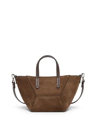 Brunello Cucinelli Duo Shoulder Bag In Brown