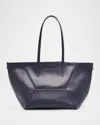 Brunello Cucinelli Duo Small Leather Shopper Tote Bag In Black