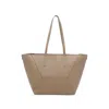 Brunello Cucinelli Shoulder Bag Structured Shape Double Handles In Neutral