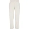 Brunello Cucinelli Men Five-pocket Cotton Gabardine Pants In Neutral