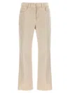 Brunello Cucinelli Women The Loose Barrel Jean Denim Trousers In Nude
