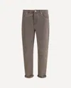 Brunello Cucinelli Dyed Denim Pants In Brown