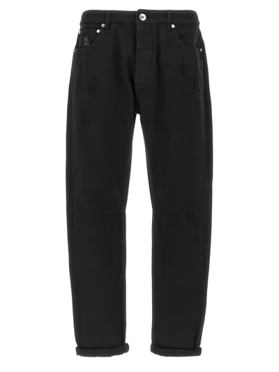 Brunello Cucinelli Dyed Jeans In Black