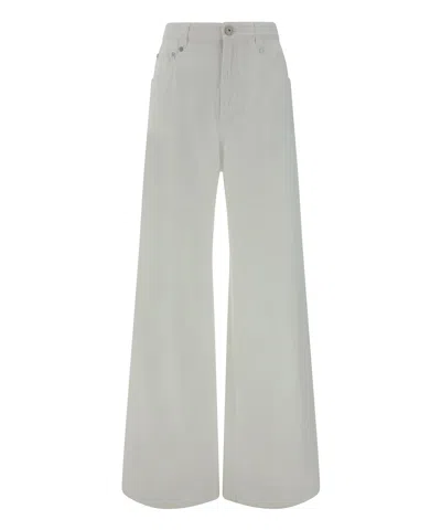 Brunello Cucinelli Dyed Jeans In White