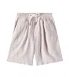Brunello Cucinelli Dyed Linen-blend Bermuda Shorts In Neutrals