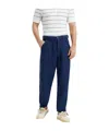 Brunello Cucinelli Dyed Linen Straight-leg Trousers In Blue