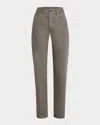 Brunello Cucinelli Dyed Lurex Straight Boyfriend Jeans In Gray