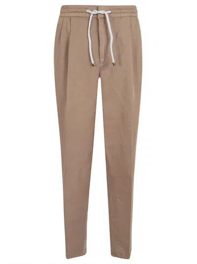 Brunello Cucinelli Dyed Trousers In Brown