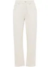 Brunello Cucinelli Straight-leg Jeans In Beige