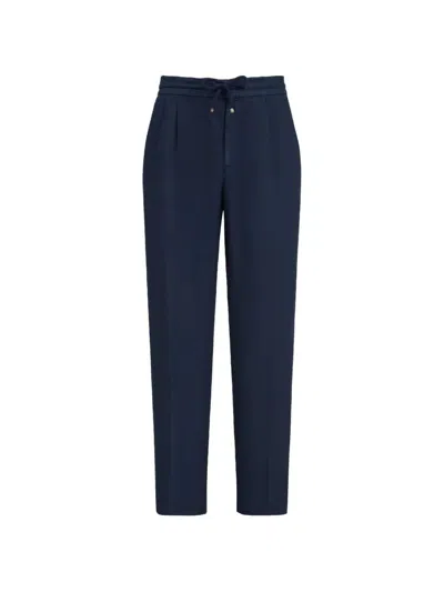 Brunello Cucinelli Dyed Pants In Blue