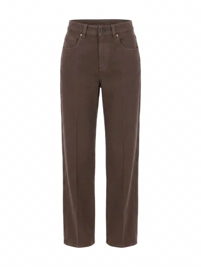 Brunello Cucinelli Dyed Pants In Brown