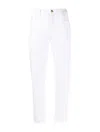Brunello Cucinelli High-waisted Tapered Trousers In Optic White