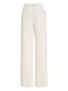 Brunello Cucinelli Cotton-wool Barrel Cuff Wide-leg Jeans In White