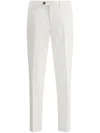 Brunello Cucinelli Velvet Trousers Rolled Cuffs In White