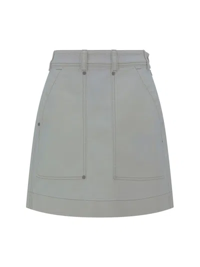 Brunello Cucinelli Dyed Skirt In Bianco