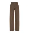 Brunello Cucinelli Glitter-detailing Straight Jeans In Brown