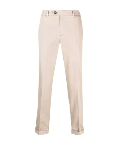 Brunello Cucinelli Dyed Straight-leg Trousers In Nude
