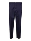 Brunello Cucinelli Trousers With Belt Loops And Side Pockets In Blue