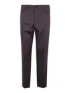 Brunello Cucinelli Dyed Fabric Trousers With Pockets In Brown