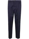 Brunello Cucinelli Trousers With Belt Loops And Side Pockets In Blue